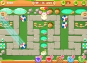 保卫萝卜2 55关攻略时间不足与道具清理难题高效解决方案