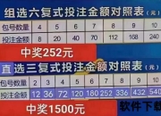 3D组选6投注价格解析：单注费用_中奖金额计算方式